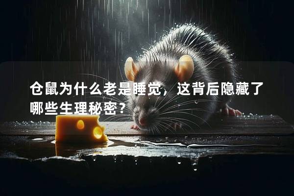 仓鼠为什么老是睡觉，这背后隐藏了哪些生理秘密？