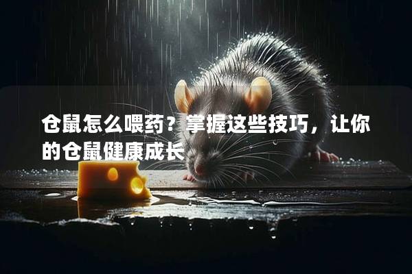 仓鼠怎么喂药？掌握这些技巧，让你的仓鼠健康成长