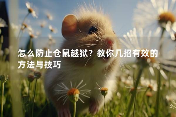 怎么防止仓鼠越狱？教你几招有效的方法与技巧