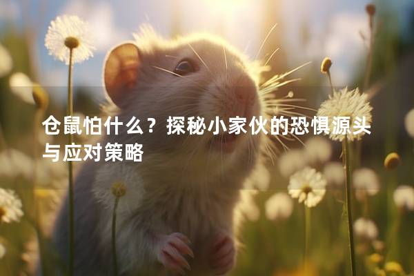 仓鼠怕什么？探秘小家伙的恐惧源头与应对策略