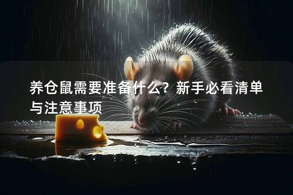 养仓鼠需要准备什么？新手必看清单与注意事项