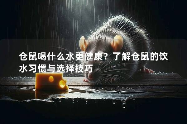 仓鼠喝什么水更健康？了解仓鼠的饮水习惯与选择技巧