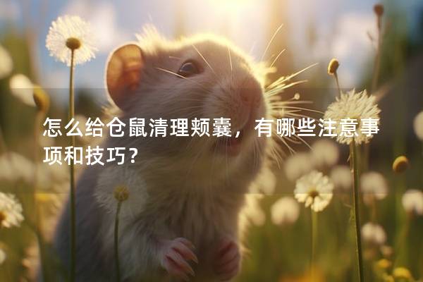 怎么给仓鼠清理颊囊，有哪些注意事项和技巧？